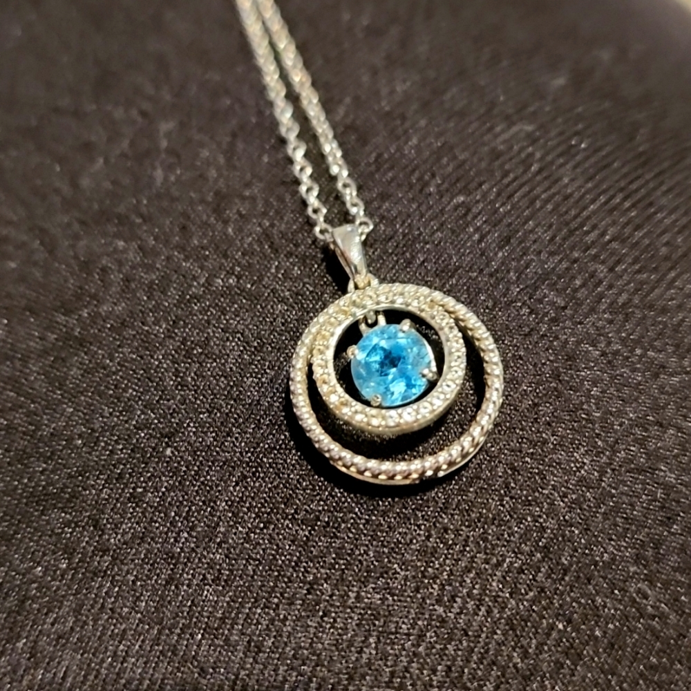 Blue topaz necklace